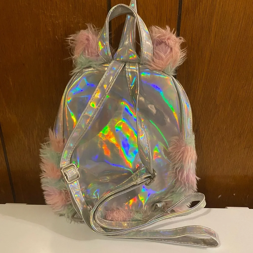Colorful Furry Kids Backpack